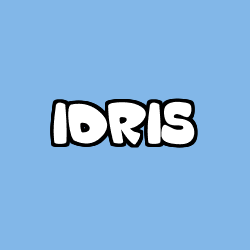 Coloriage prénom IDRIS