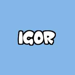 Coloriage prénom IGOR