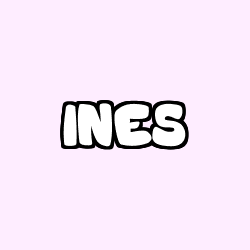 Coloriage prénom INES