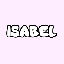 Coloriage prénom ISABEL