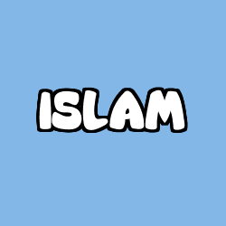 Coloriage prénom ISLAM