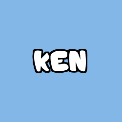 Coloriage prénom KEN