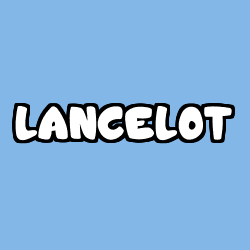 Coloriage prénom LANCELOT