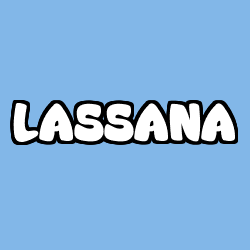 Coloriage prénom LASSANA