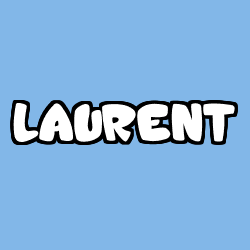 Coloriage prénom LAURENT