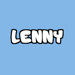 Coloriage prénom LENNY