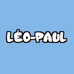 Coloriage prénom LÉO-PAUL