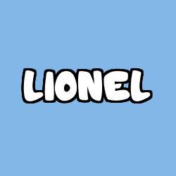 Coloriage prénom LIONEL