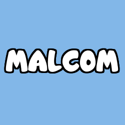 Coloriage prénom MALCOM