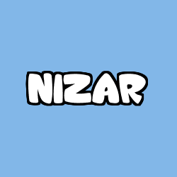 Coloriage prénom NIZAR