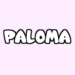 Coloriage prénom PALOMA