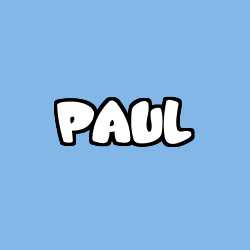Coloriage prénom PAUL