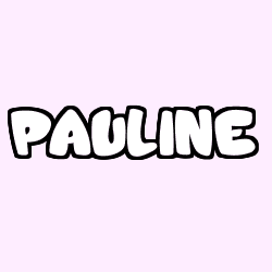 Coloriage prénom PAULINE