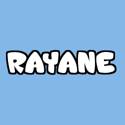 Coloriage prénom RAYANE