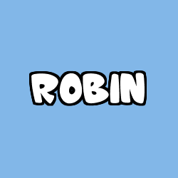 Coloriage prénom ROBIN