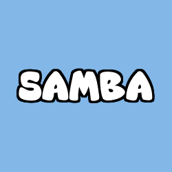 Coloriage prénom SAMBA
