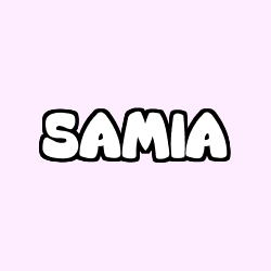 Coloriage prénom SAMIA