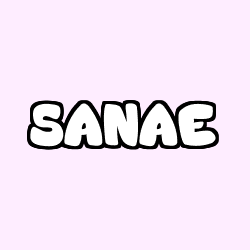 Coloriage prénom SANAE