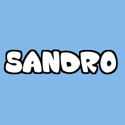 Coloriage prénom SANDRO