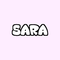 Coloriage prénom SARA