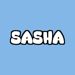 Coloriage prénom SASHA