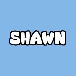 Coloriage prénom SHAWN