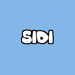Coloriage prénom SIDI