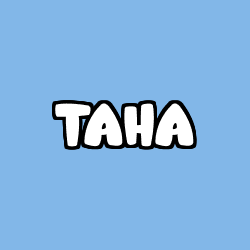 Coloriage prénom TAHA