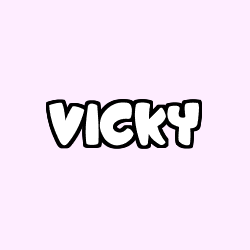Coloriage prénom VICKY