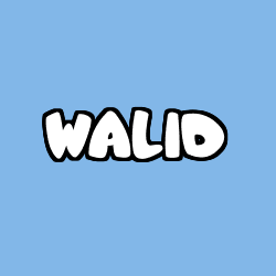 Coloriage prénom WALID