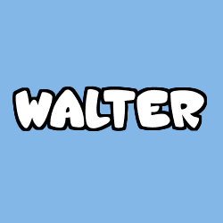 Coloriage prénom WALTER