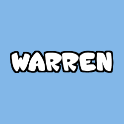 Coloriage prénom WARREN