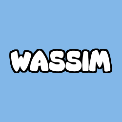 Coloriage prénom WASSIM