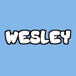 Coloriage prénom WESLEY