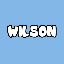 Coloriage prénom WILSON