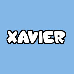 Coloriage prénom XAVIER