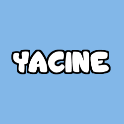 Coloriage prénom YACINE