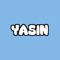 Coloriage prénom YASIN