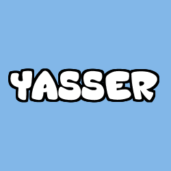 Coloriage prénom YASSER