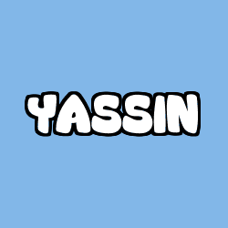 Coloriage prénom YASSIN