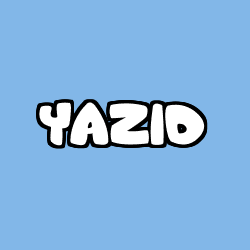 Coloriage prénom YAZID