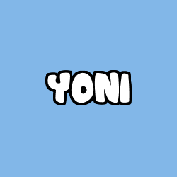 Coloriage prénom YONI