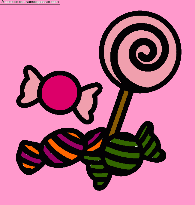 Coloriage Bonbons et sucettes par Pinpomme2014