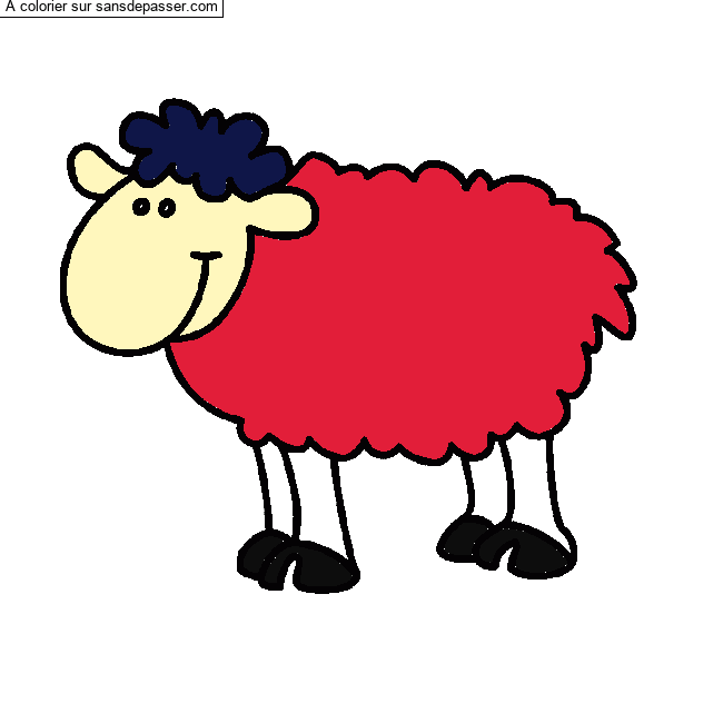 Coloriage Mouton par un invité