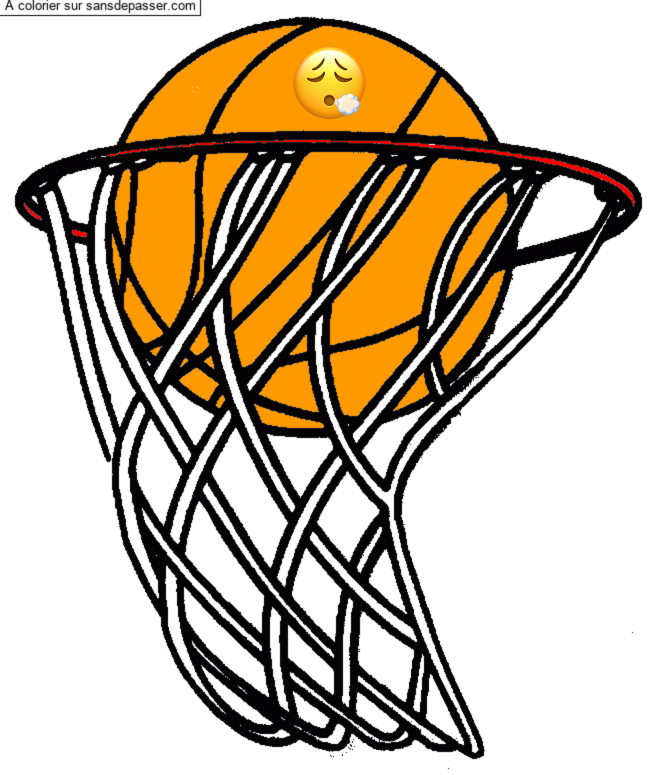 Coloriage Panier de basketball