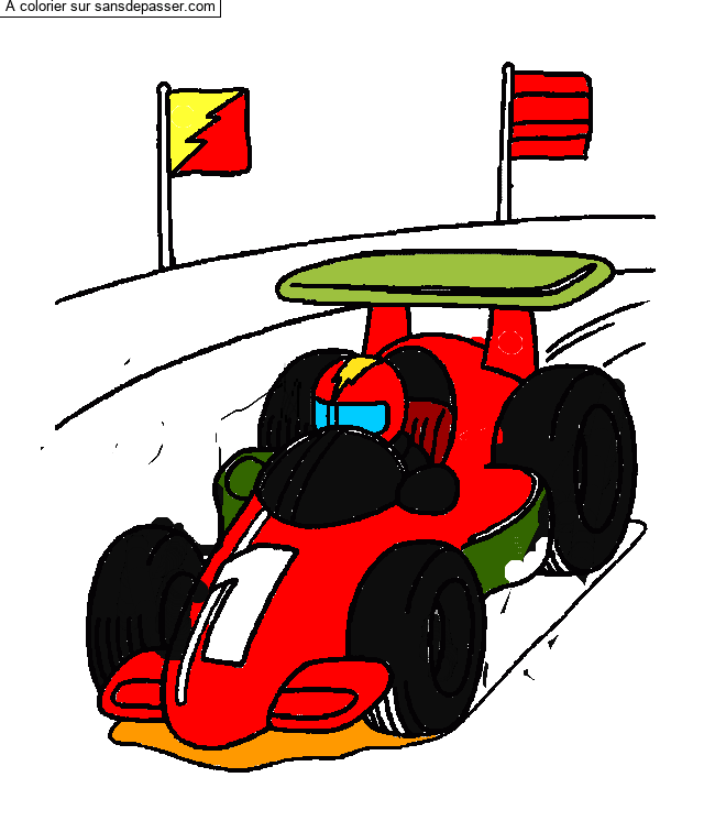 Coloriage Formule 1 par un invité