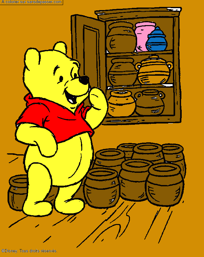 Coloriage Winnie gourmand par Pinpomme2014