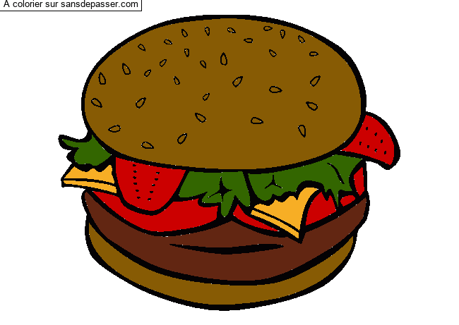 Coloriage Hamburger