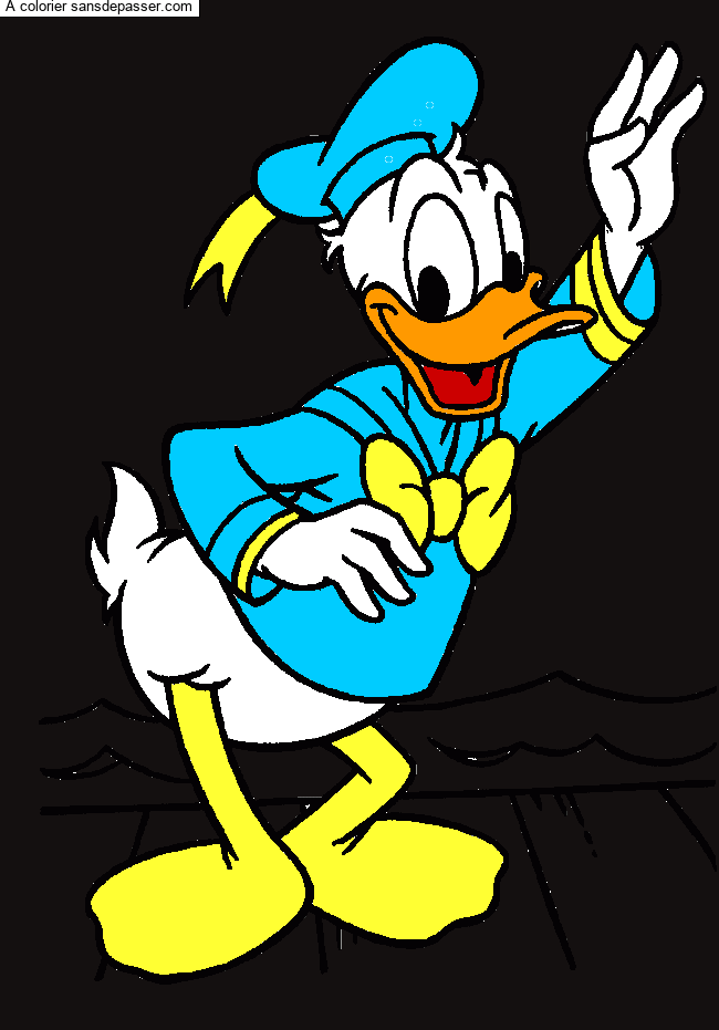 Coloriage Salut Donald !  par un invité