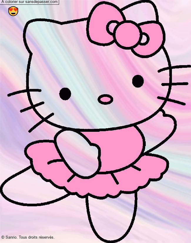 Coloriage Hello Kitty danse